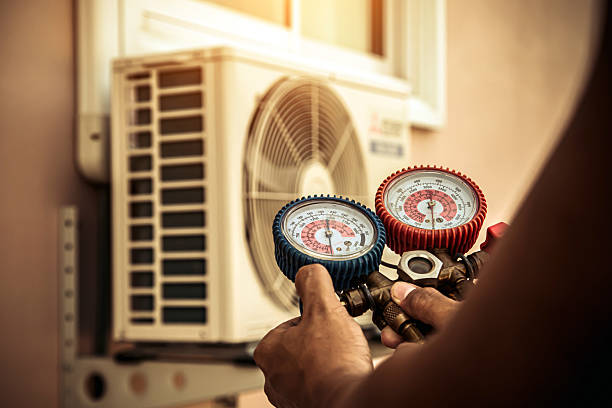 Professional Hvac Maintenance technician working in Burkett, TX
